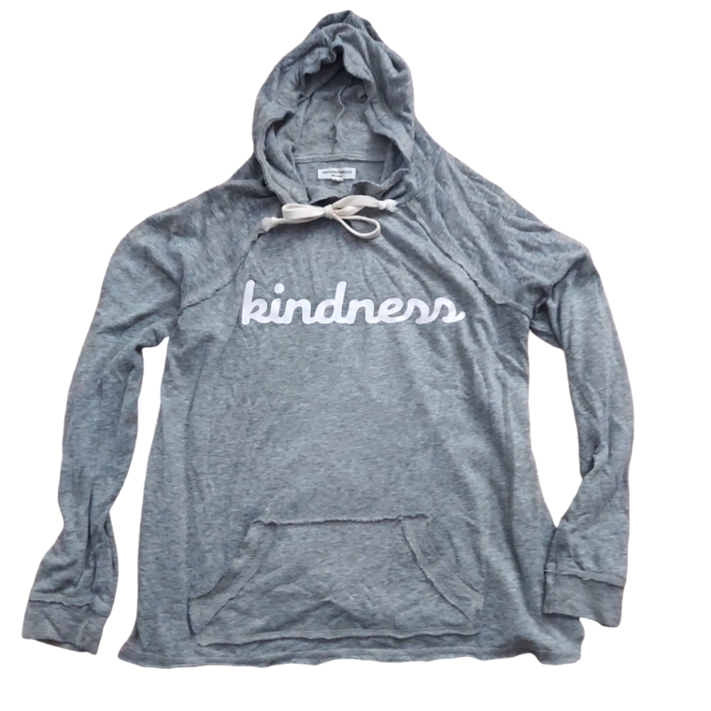 Kindness hoodie sweatshirt grey size L